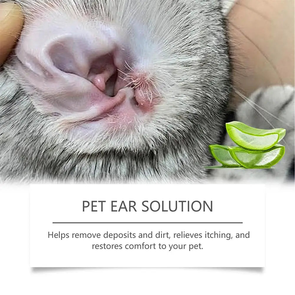 Pet Ear Cleaning Drops for Dogs & Cats | Earwax Solution