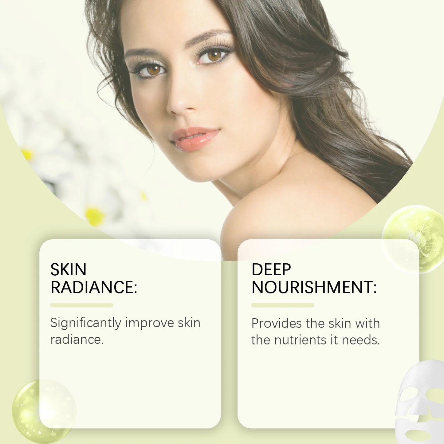 Vitamin C Mask Dark Spot Remover Skin Rejuvenation Smooth Pores Anti Aging Moisturizing Brightening Hyaluronic Acid Facial Mask Peaceful Pleasures Health and Wellness