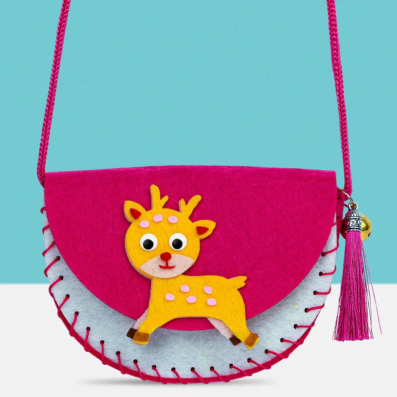 DIY Shoulder Bag Non-woven Fabric Sewing Kits Kids Handmade Needle