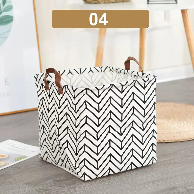 Foldable Cotton Linen Laundry Basket & Storage Organizer Bin Foldable Laundry Hamper Peaceful Pleasures Health and Wellness 04