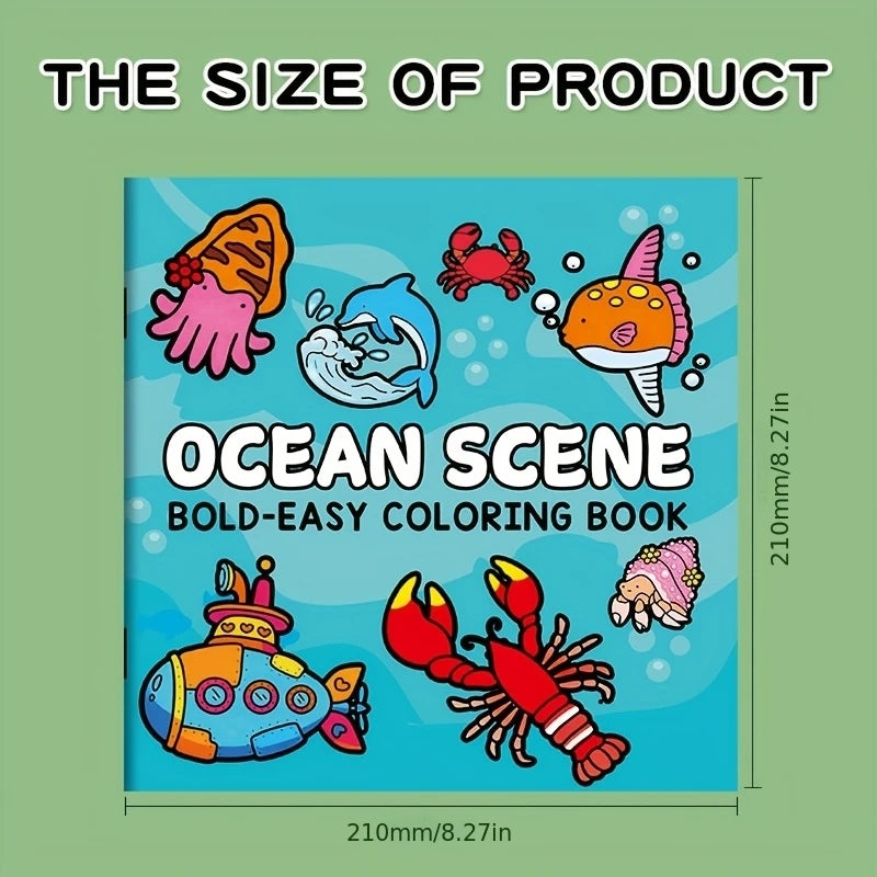 Children's Painted Painting Book Ocean Scene Bold-easy Coloring