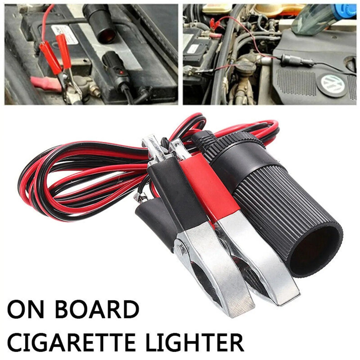 Car Battery Terminal Clamp Clip-on Cigarette Lighter Car Accessories 12V 15A Female Batteries Socket Plug Power Socket Adaptor Peaceful Pleasures Health and Wellness