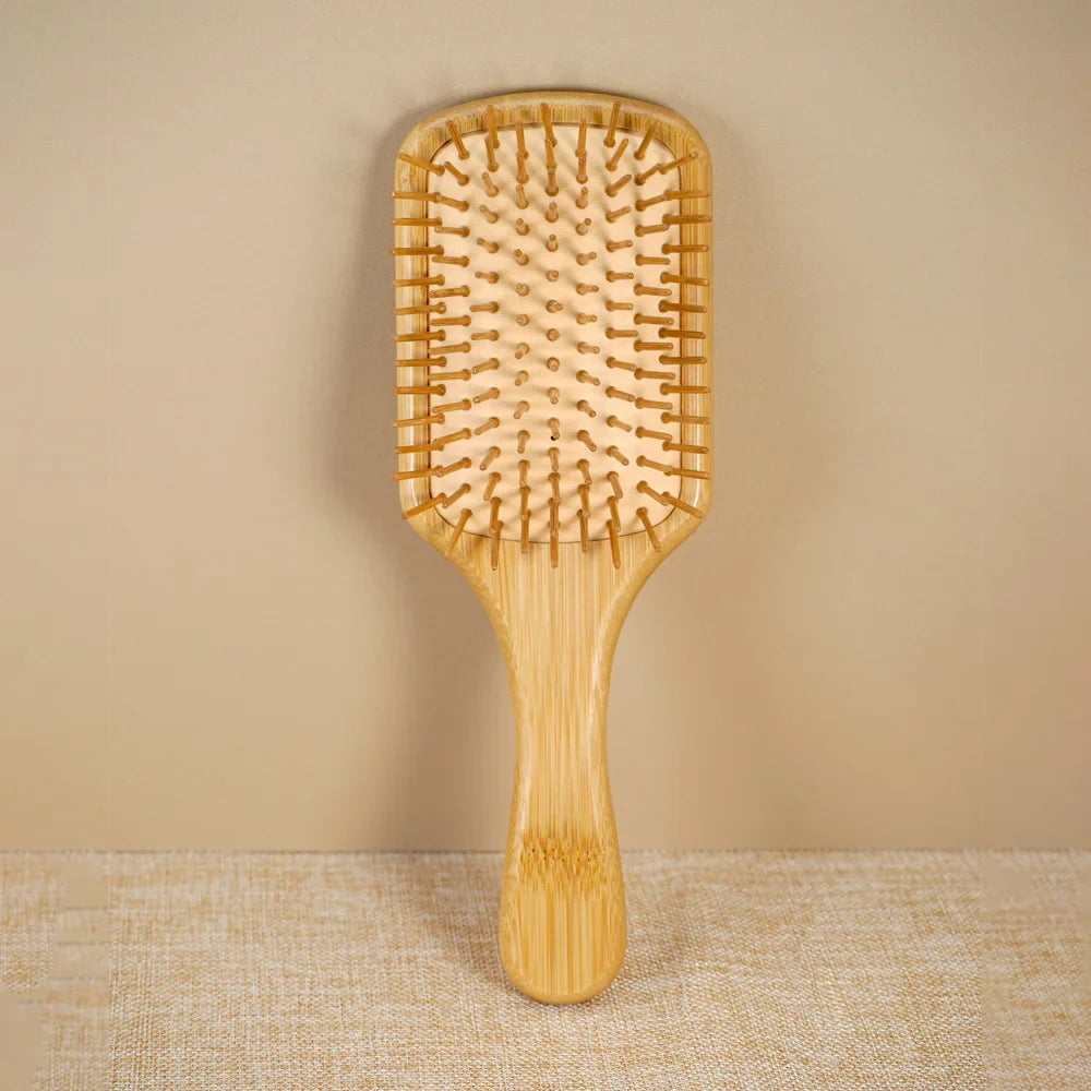 Bamboo Detangling Hair Brush – Scalp Massage, All Hair Types