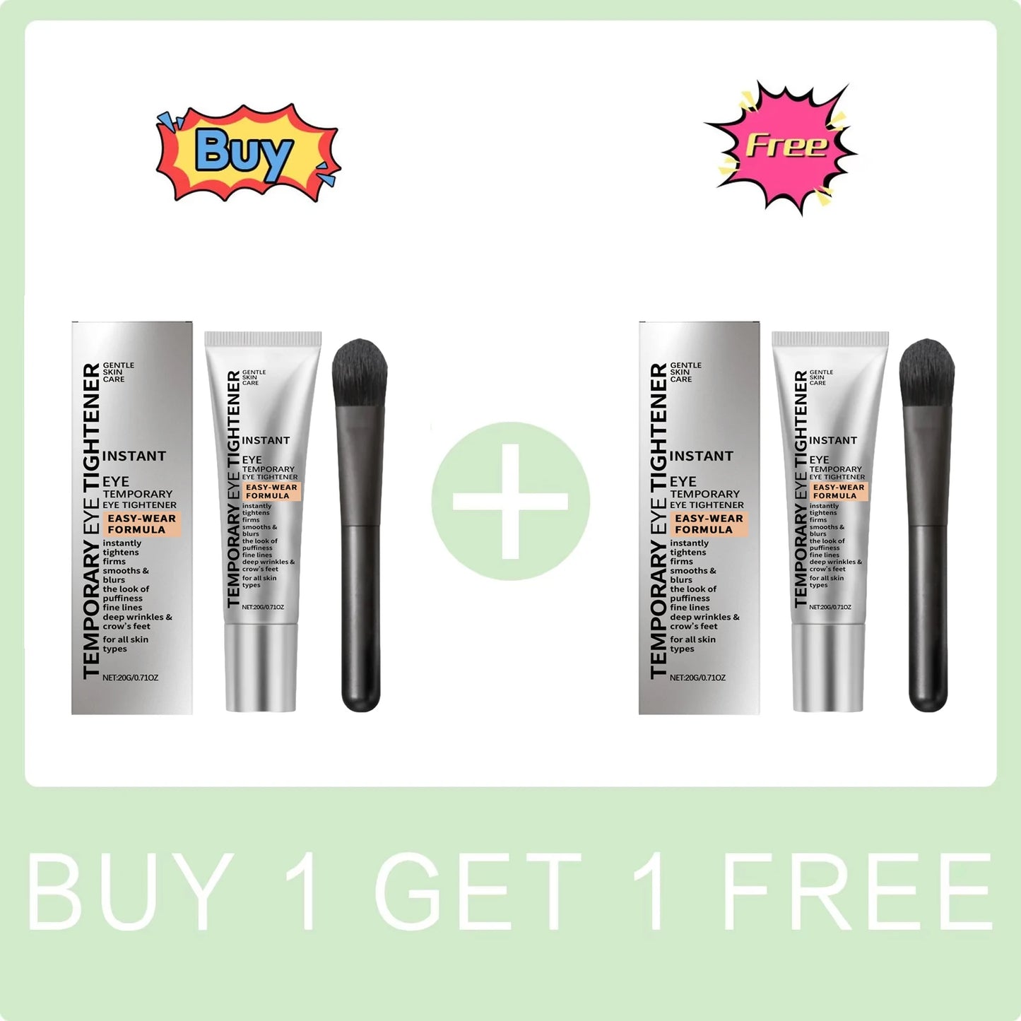 Instant Tighten Eye Cream for Removing Eye Bags Anti Puffiness Dark Circles Removal Firming Increase Elasticity Massage Eye Care Peaceful Pleasures Health and Wellness Buy 1 Get 1 Free