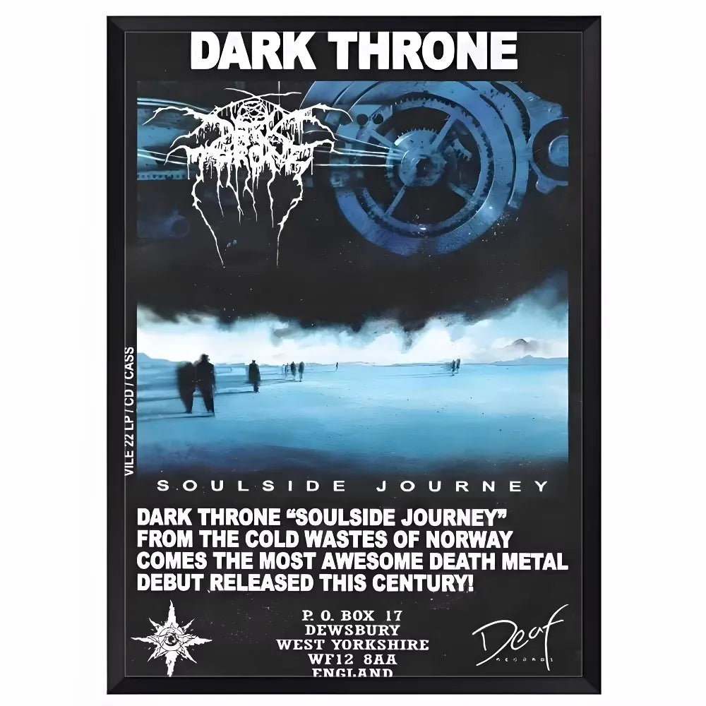 Classic D-DarkthroneS Band Poster HD Art Sticky Wall Waterproof Home Living Room Bar Office Aesthetic Decoration Peaceful Pleasures Health and Wellness ZLH5282 100x150cm No Frame