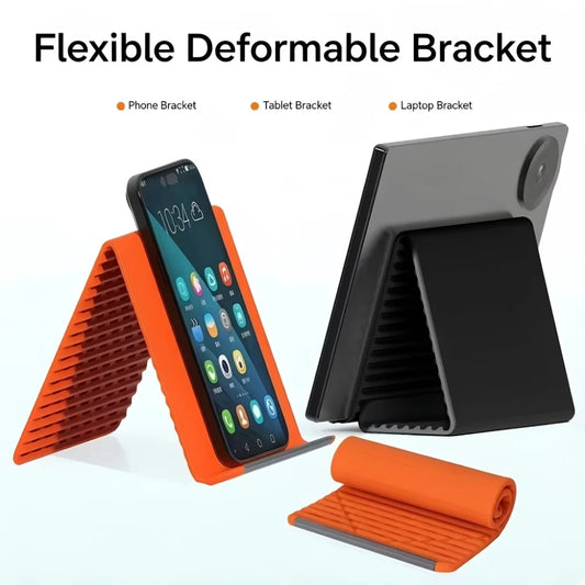 Flexible Foldable Silicone Phone & Tablet Stand | Portable Desk Holder Phone & Tablet Stand Peaceful Pleasures Health and Wellness