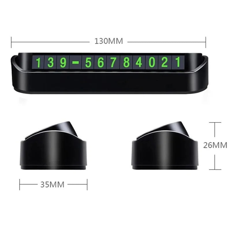 Temporary Parking Card Holder with Privacy Switch | Car Accessory Parking Card Holder Peaceful Pleasures Health and Wellness