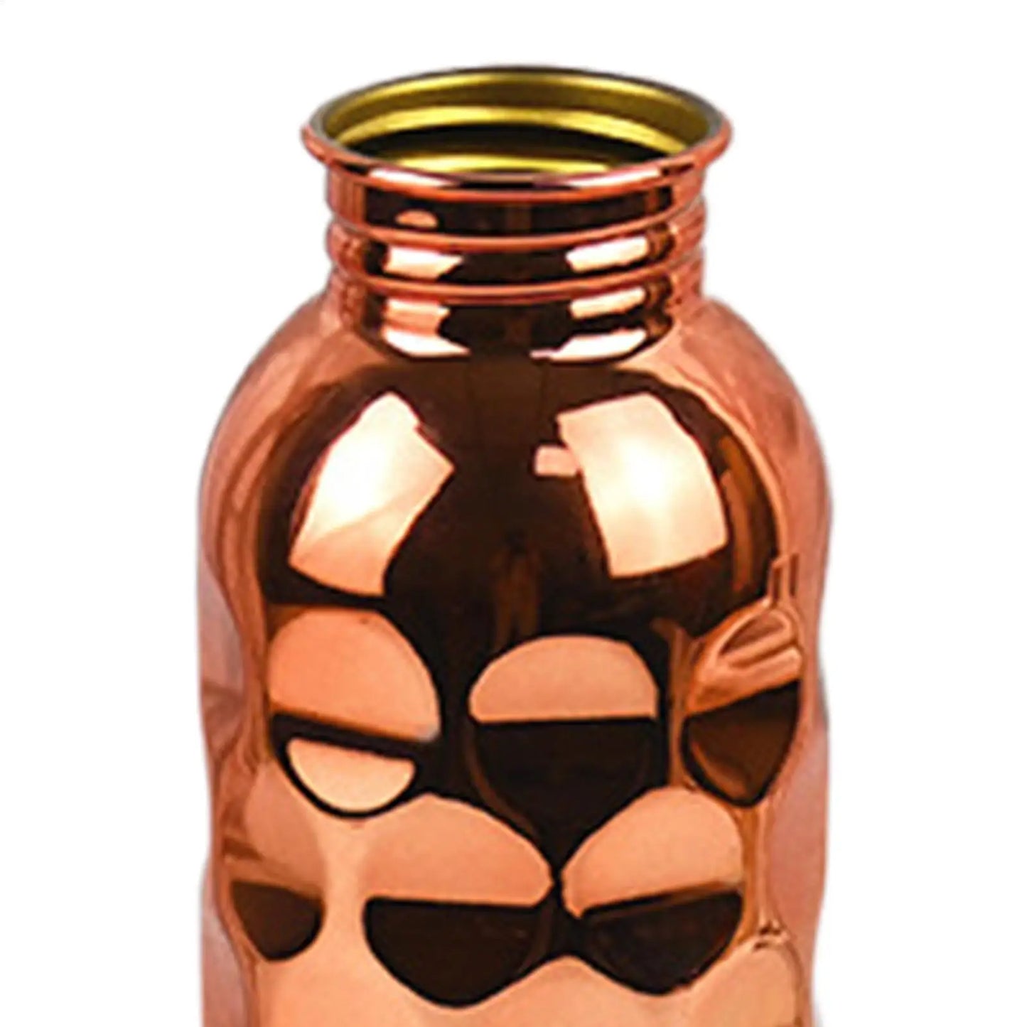 1000ml Copper Water Bottle | Hammer Pattern Leakproof Flask