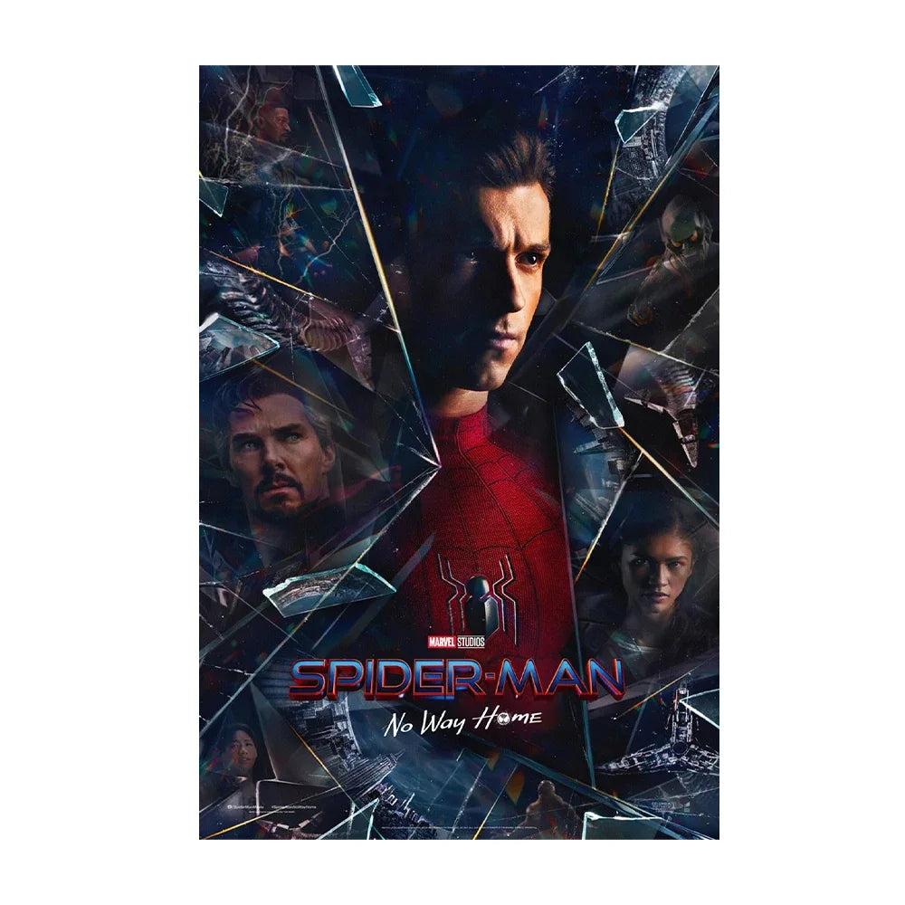 Spiderman No Way Home Movie Poster And Print Superhero Canvas Painting Wall Art Living Room Home Decoration Gift Peaceful Pleasures Health and Wellness
