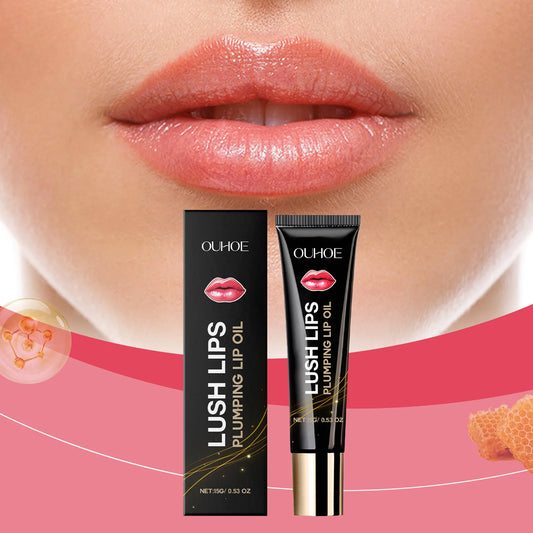 Ouhoe Lip Plumper Oil – Instant Volume & Moisturizing Gloss Lip Plumper Gloss Peaceful Pleasures Health and Wellness
