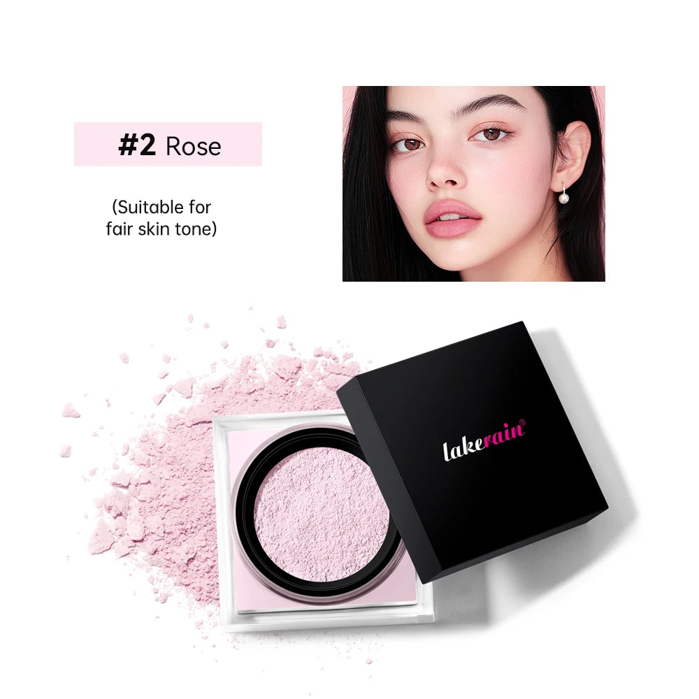 Waterproof Loose Baking&Setting Powder Long Lasting Oil Control Matte Setting Powder Natural Brightening Face Cosmetics Peaceful Pleasures Health and Wellness 2Rose