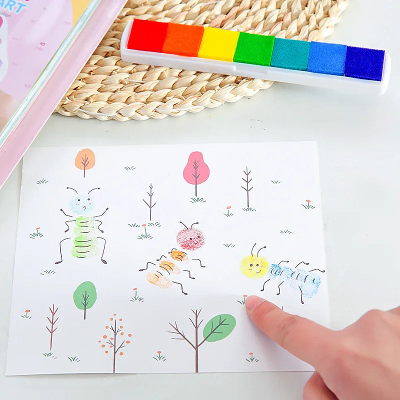 Creative Kids Finger Painting Portable Graffiti Coloring Doodle Toy