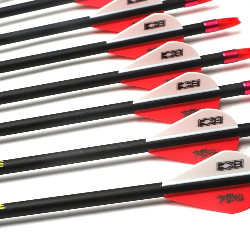 6 ID Pure Carbon Arrow Spine 250 Bow Archery Hunting Shooting