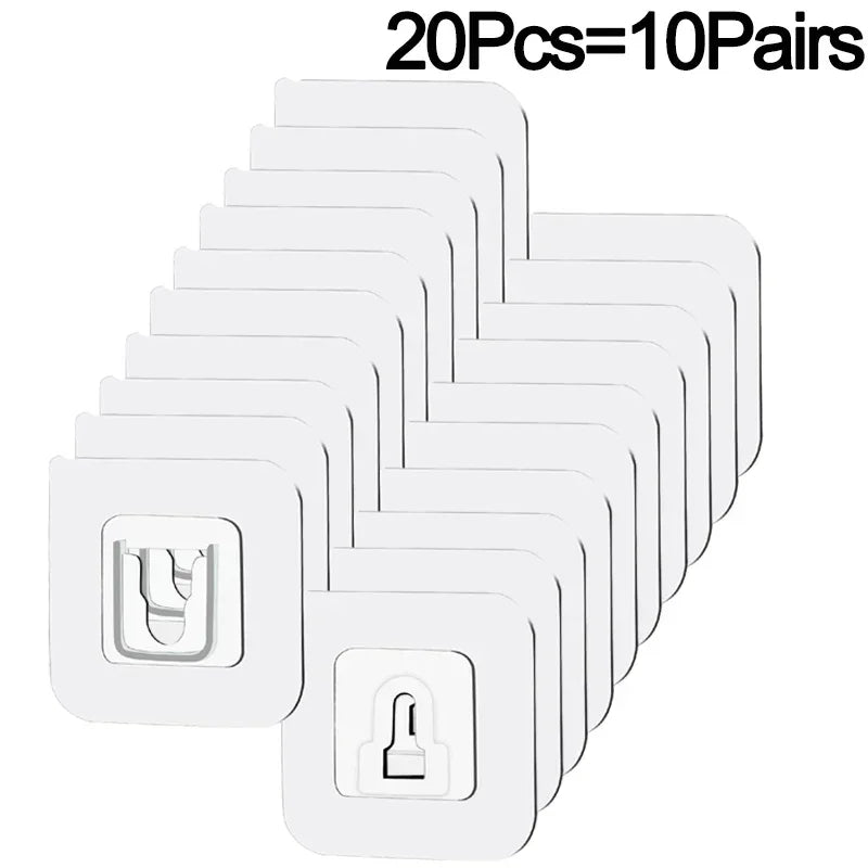 Invisible Adhesive Wall Hooks – Clear Acrylic Organizer Hooks