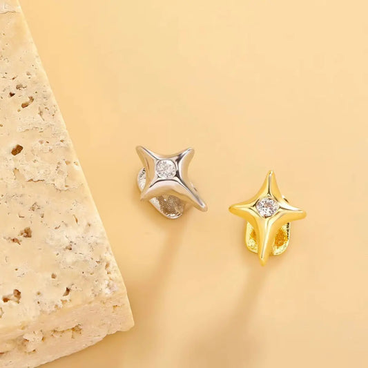 1Pcs Single Teeth Grills with Four-pointed Star Shiny Rhinestones Tooth Grillz Cap Body Jewelry for Stage Perfomance Accessory Peaceful Pleasures Health and Wellness