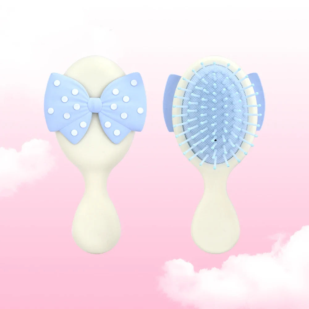 Mini Bow Air Cushion Hairbrush – Anti-Static Detangler Comb