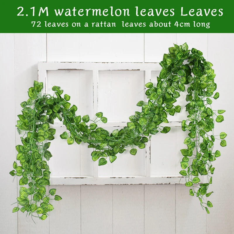 2.1M Artificial Ivy Garland Silk Vine Wall Hanging Decor