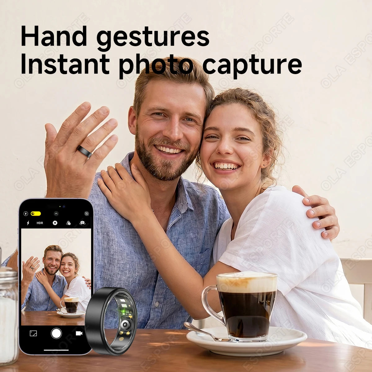 Smart Ring – Heart Rate, SpO₂ & Sleep Tracker | IP68 Waterproof