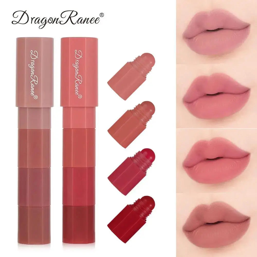 Dragon Ranee Velvet Matte Lipstick 4-Color Mini Set | Waterproof