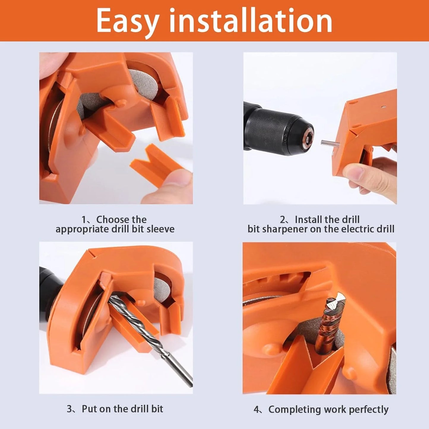 V-shaped Dough Twists Drill Grinder Bit Grinding Sharpener Electric