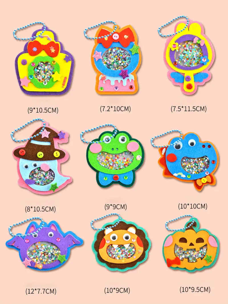 Creative Sequin Shaker Halloween Animal Pendant Handmade Craft
