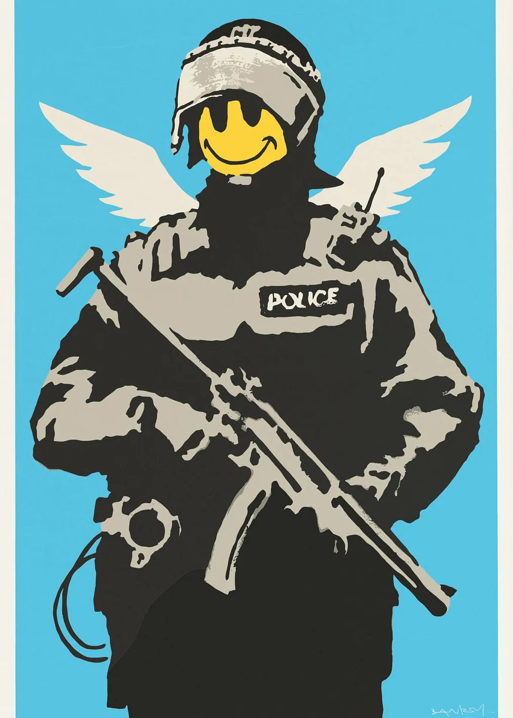 Banksy Graffiti Canvas Print | Anti-War Street Art Wall Poster Canvas Wall Art Print Peaceful Pleasures Health and Wellness 3 20x30cm Unframed
