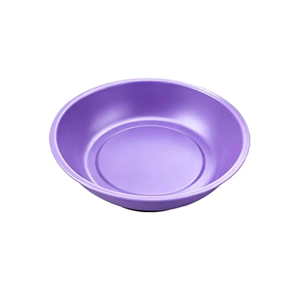 Double‑Sided Magnetic Screw Tray Purple Storage Bowl For Screws Nuts Bolts Stainless Steel Tools Tray For Car Suction Pad Tools Peaceful Pleasures Health and Wellness 4inch