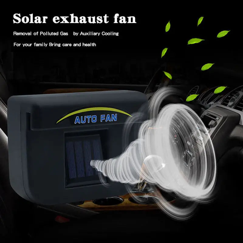 Universal Mini solar car exhaust fan window windshield exhaust port exhaust portable solar car exhaust fan Peaceful Pleasures Health and Wellness