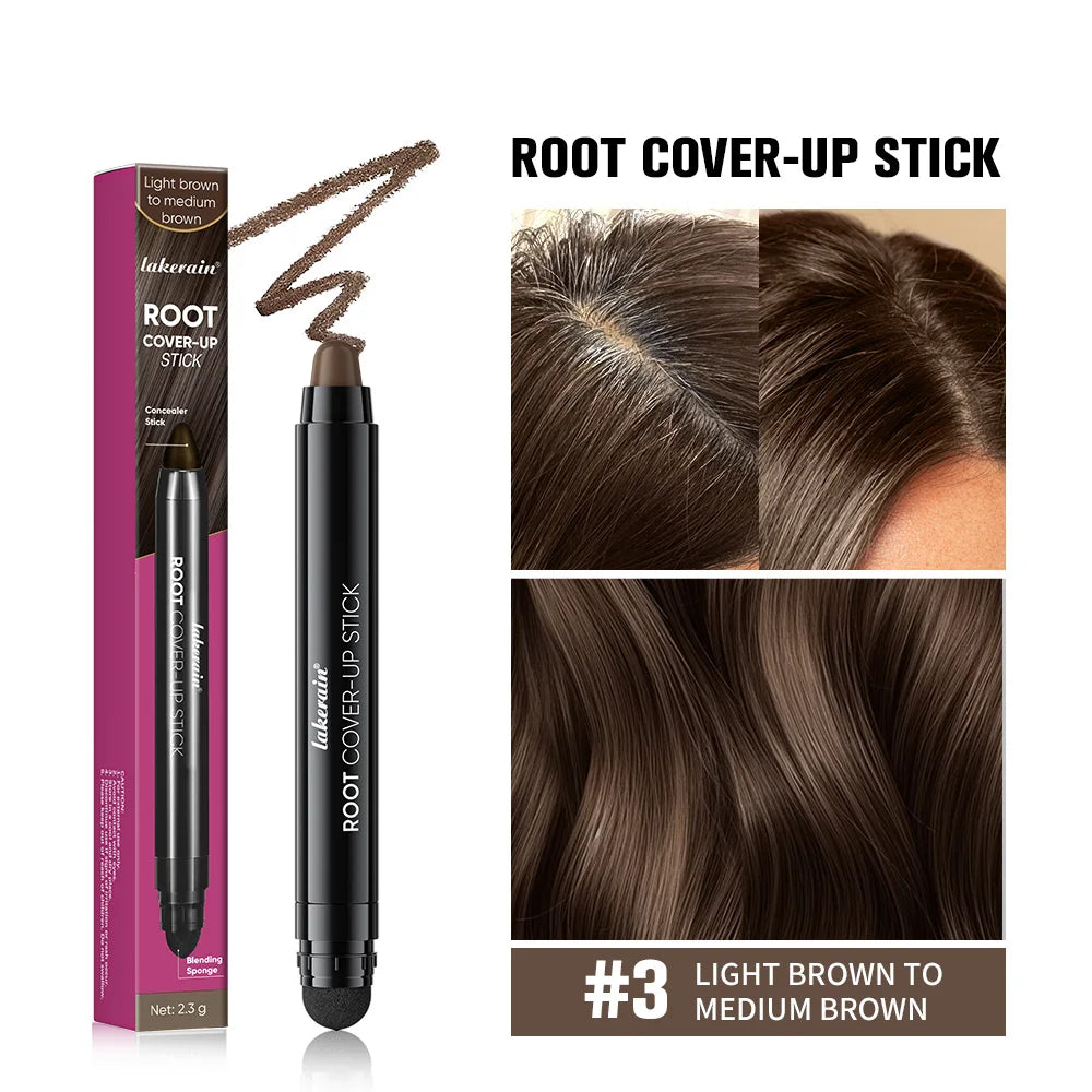 Hair Line Stick Pen Waterproof Hair Dye Pen & Brush Instantly Cover Grey White Hair Natural Hair Filling Hairline Shadow Makeup Peaceful Pleasures Health and Wellness 3MEDIUM BROWN
