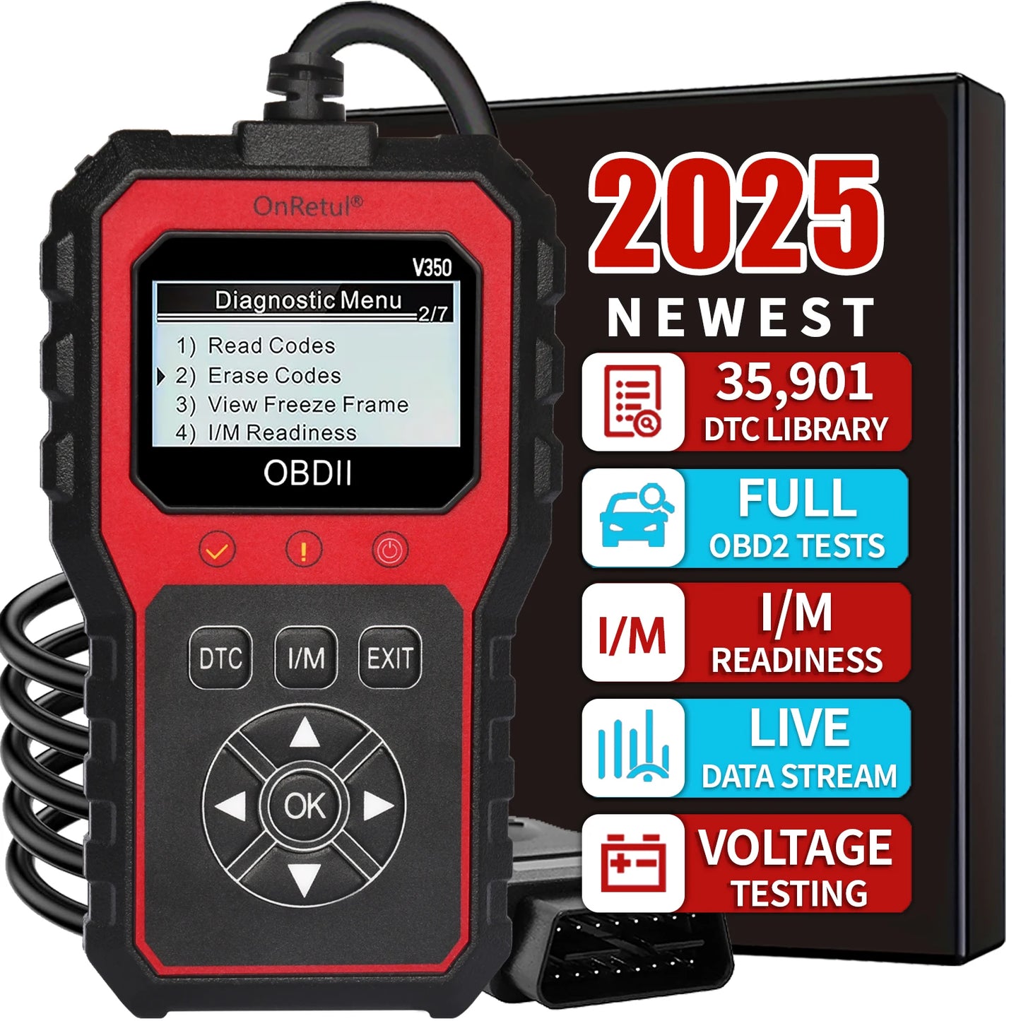Professional Obd2 Scanner, Operated Via Usb, Provides Real-Time Diagnostic Data for Monitoring a Wide Range of Vehicle Engine Indicators, Without the Need for Batteries. Peaceful Pleasures Health and Wellness Red