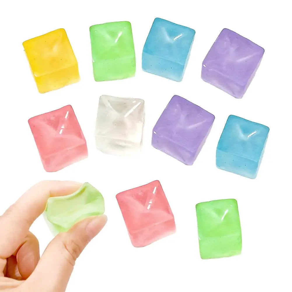 Glitter Squishy Toy Stress Relief Toy Hand Squeeze Fidget Decompression Toy for Adults Kids Gift Peaceful Pleasures Health and Wellness random10pcs