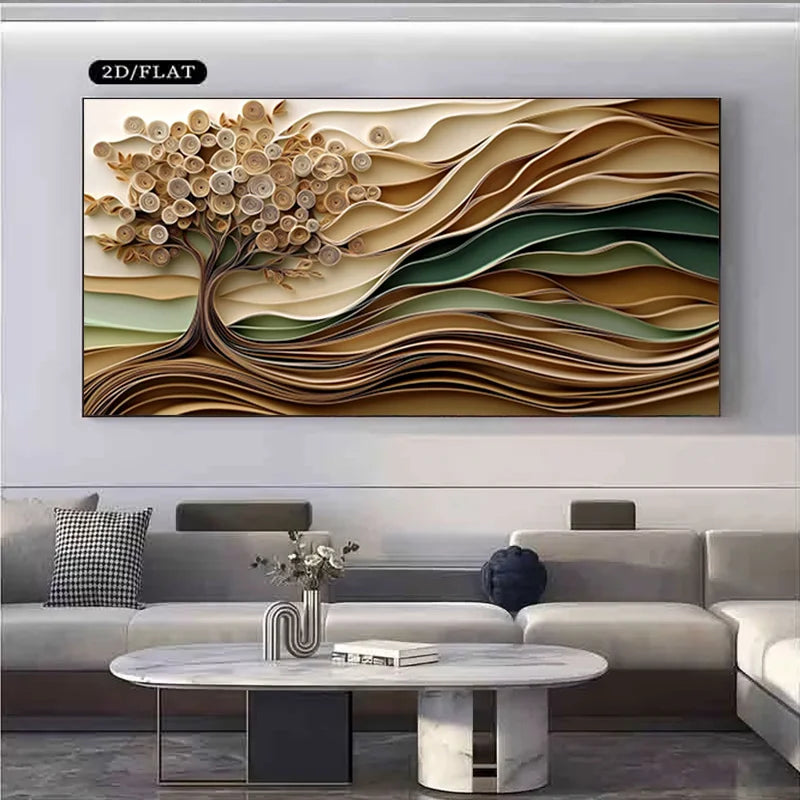 2D Flat, Frameless Canvas Artwork Abstract Art Wall Poster Printing, for Enhancing Indoor Spaces Such As Bedrooms, Living Rooms Peaceful Pleasures Health and Wellness