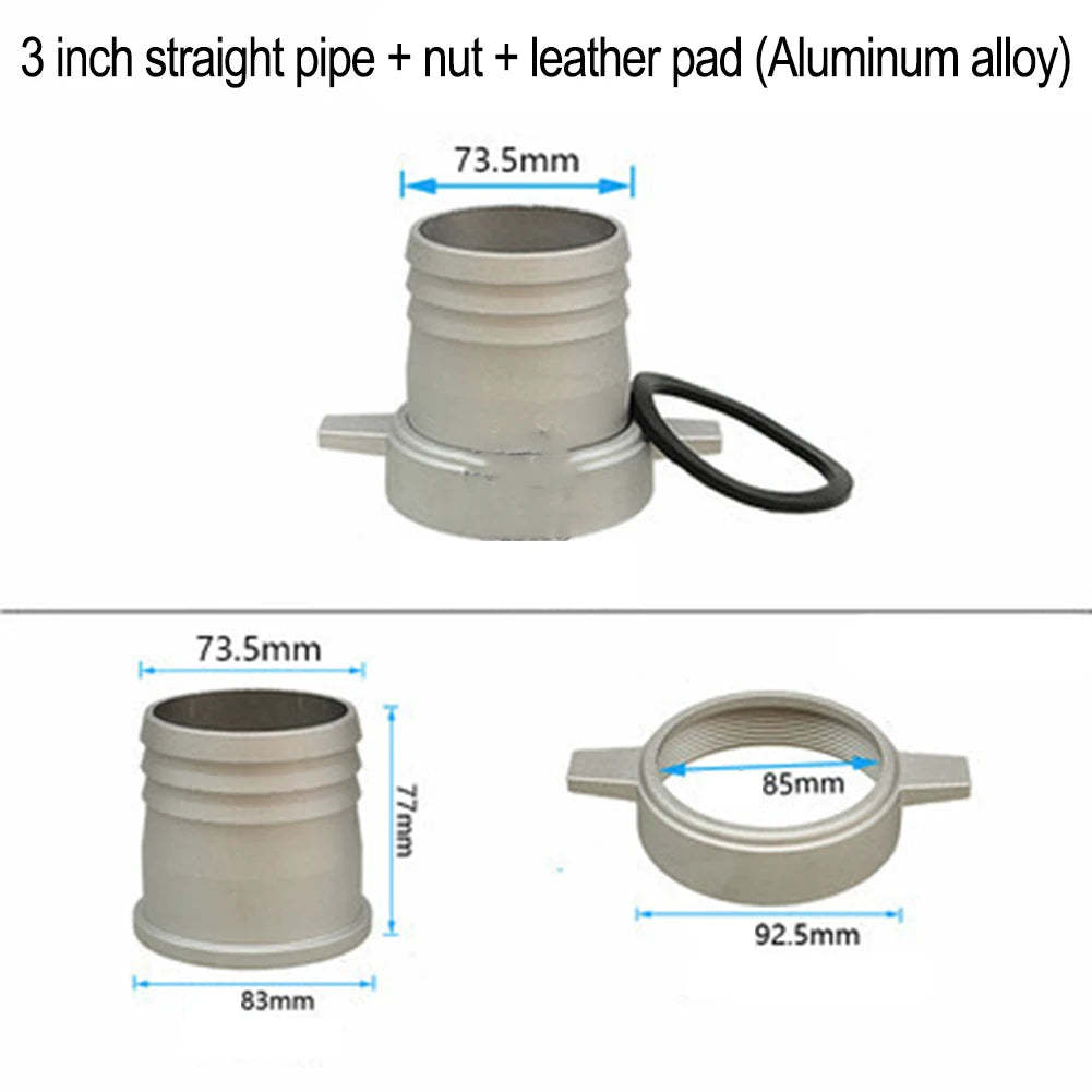 Water Pump Aluminum Pipe Connector Rubber Gasket Connecting Fitting