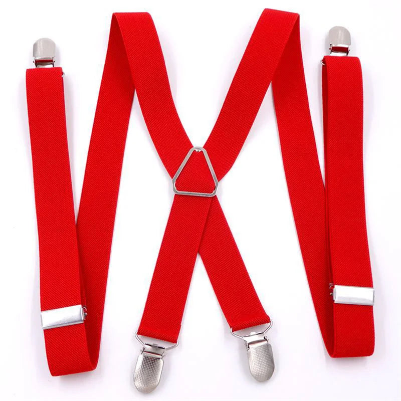 2.5*110cm Men Women Suspender Adult 4 Clips Mens Suspenders X Type Elastic Adjustable Strap Wide Braces Work Male Jockstrap Peaceful Pleasures Health and Wellness