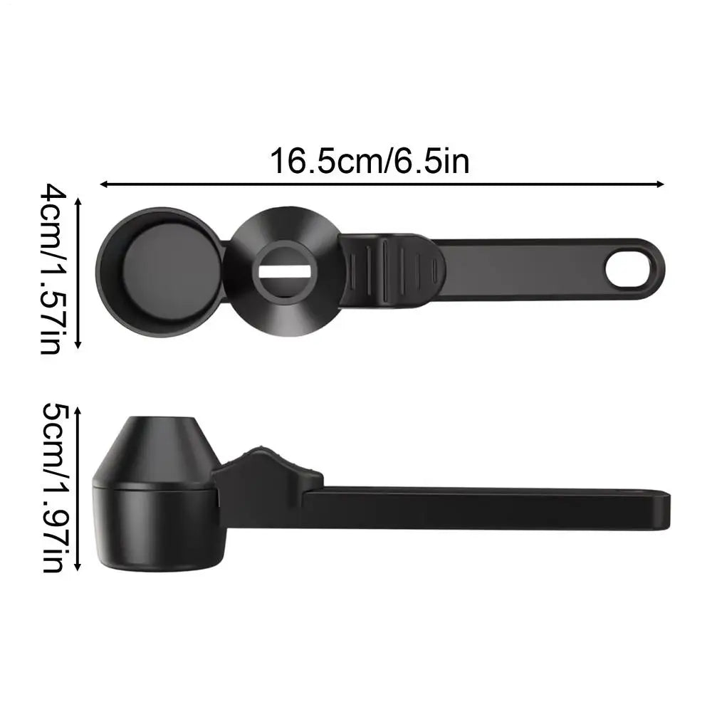 Coffee Scoop With Funnel Adjustable Sliding Measuring Spoon For Ground Coffee Protein Formula, Home Kitchen RV Travel Peaceful Pleasures Health and Wellness Black