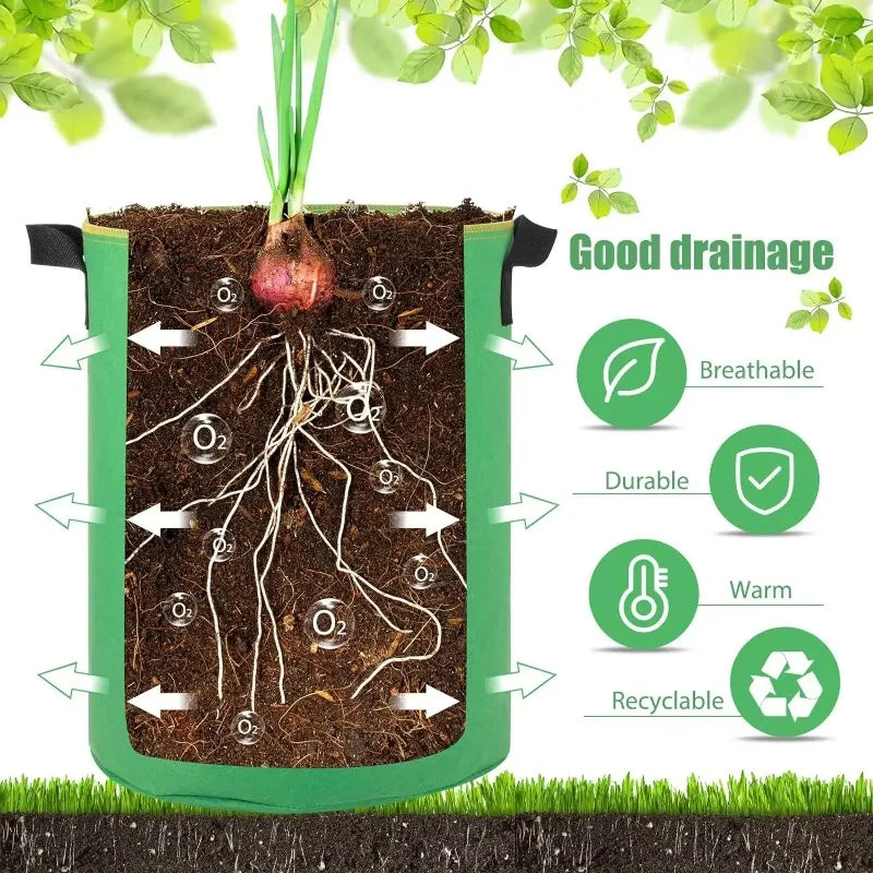 5 & 10 Gallon Fabric Plant Grow Bags | Potato & Vegetable Pots
