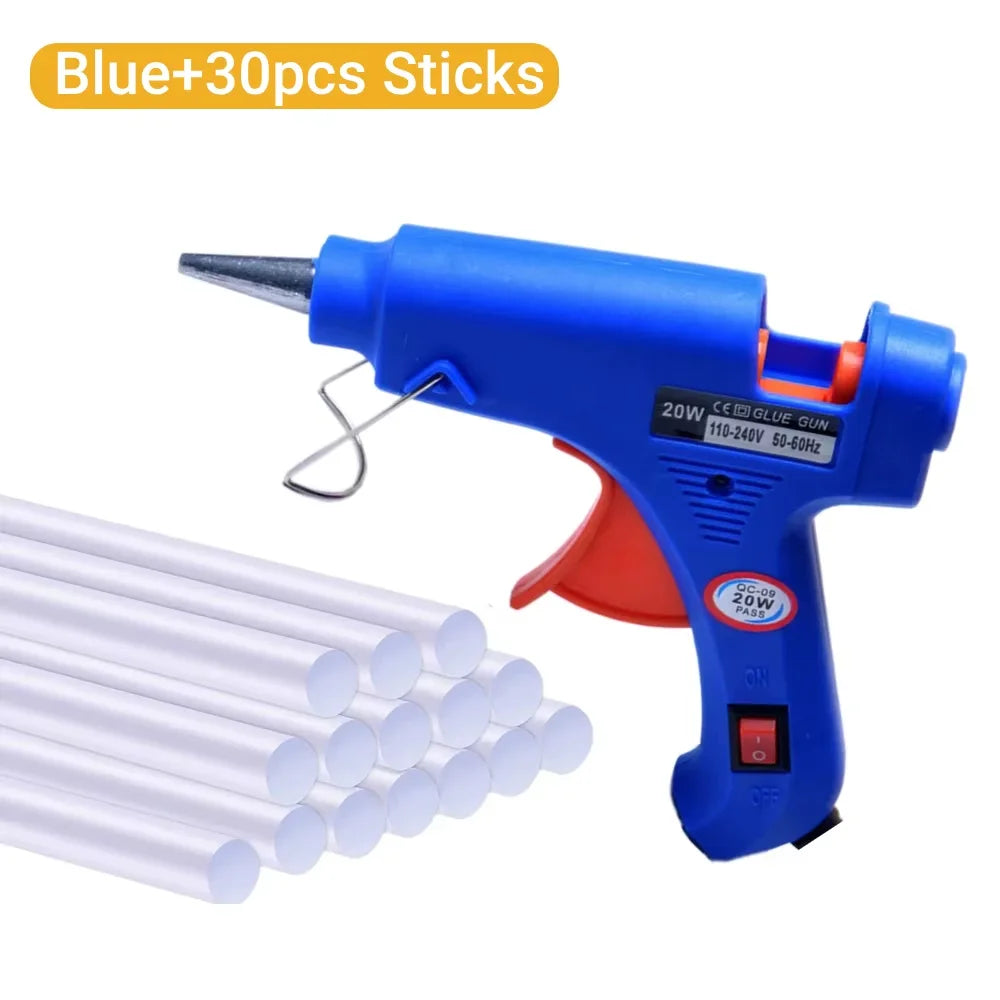 20W Mini Hot Melt Glue Gun Kit – DIY Crafts & Home Repair