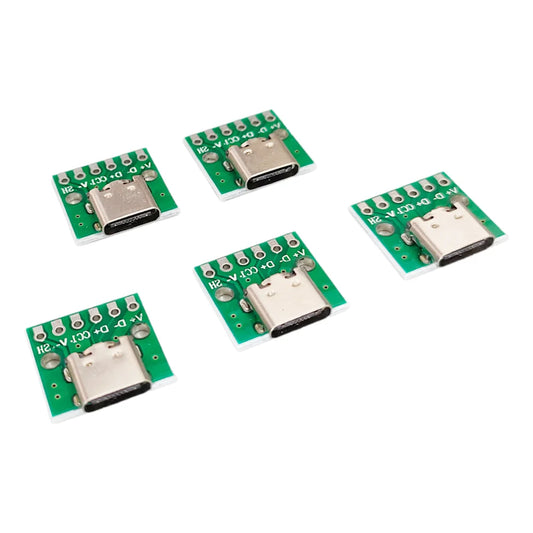 2/5/10pcs 6Solder Joint USB TYPE-C To DIP PCB Connector Needle Free Pinboard Test Board Solder Female Dip Pin Header Adapter Peaceful Pleasures Health and Wellness 10PCS