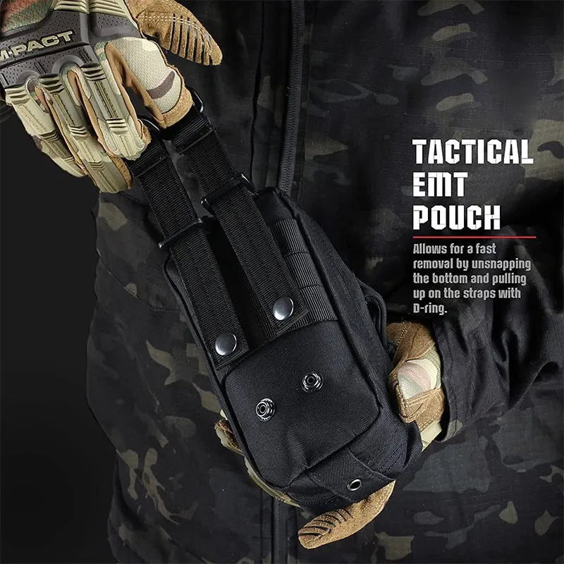 EDC Molle Waist IFAK Pack Bag Survival Emergency Medical Kit Outdoor First aid kit Camping Travel Waist Pack Accessory Pouch Peaceful Pleasures Health and Wellness