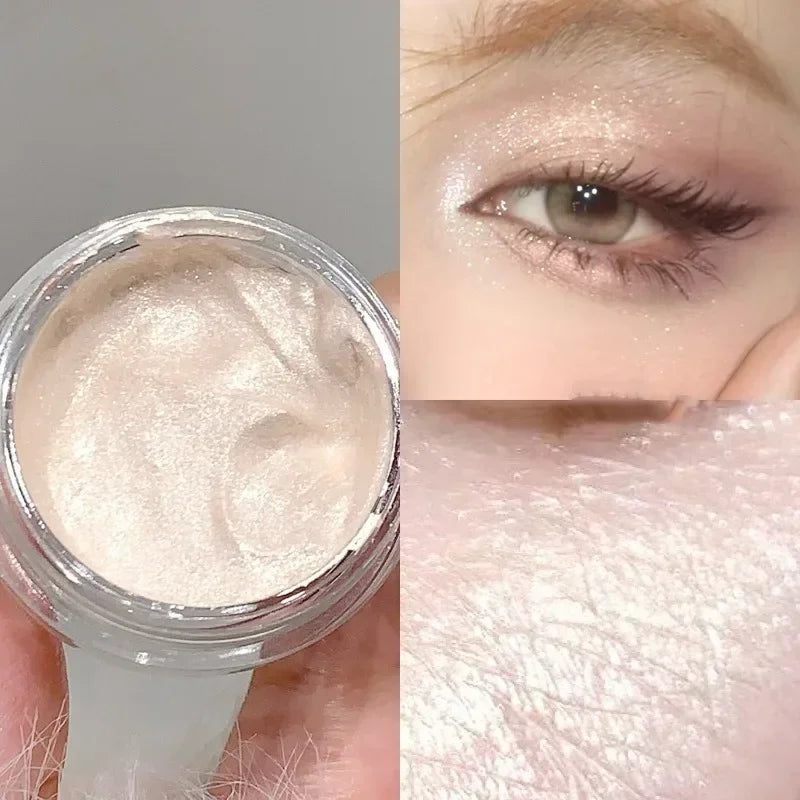 Pearlescent Glitter Eye Shadow Gel Shimmer Highlighter Makeup