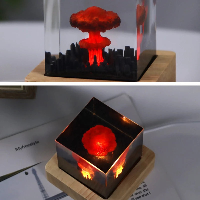 DIY Resin Mushroom Cloud Night Light | Handmade Desk Décor Resin Night Light Peaceful Pleasures Health and Wellness