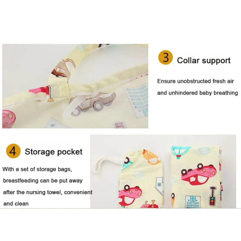 Cotton Nursing Cover Breastfeeding Shawl | Floral Privacy Blanket