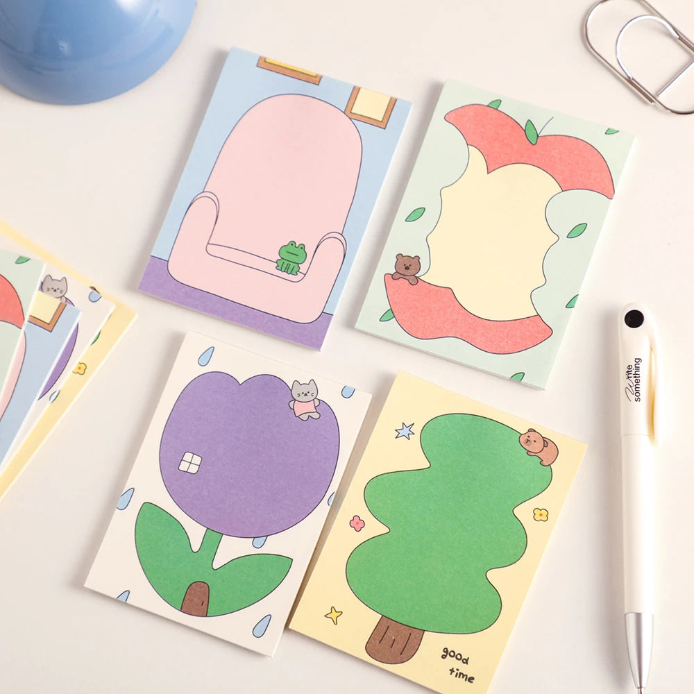 120 Sheets Cute Cartoon Illustration Notebook Aesthetic Instagram