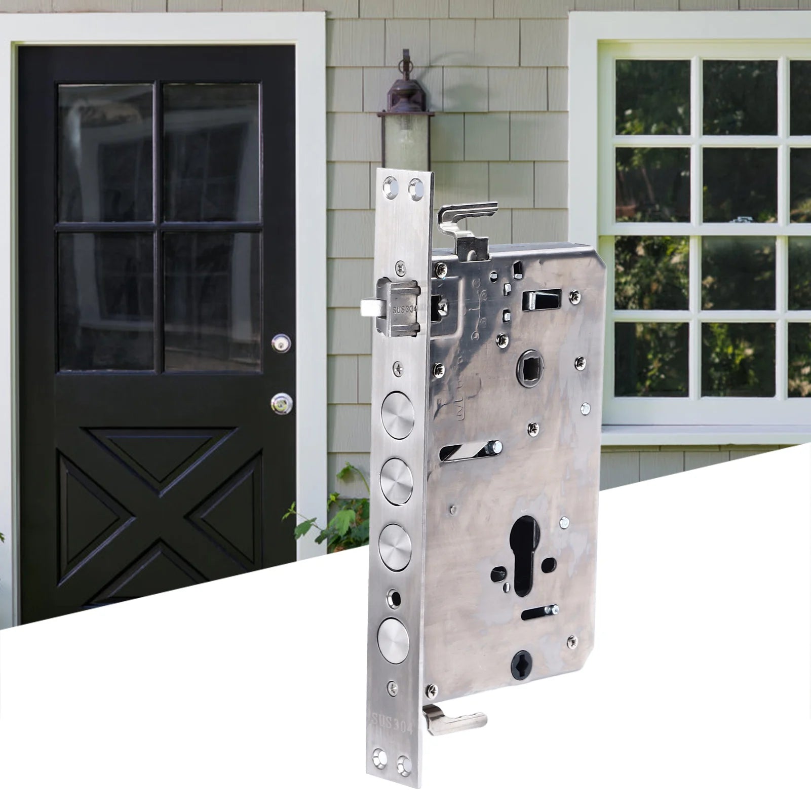 Door Locking Cylinder Multifunctional Mechanical and Fingerprint Door Mortise Deadlock Door Locking Cylinder Insert Lock Body Peaceful Pleasures Health and Wellness