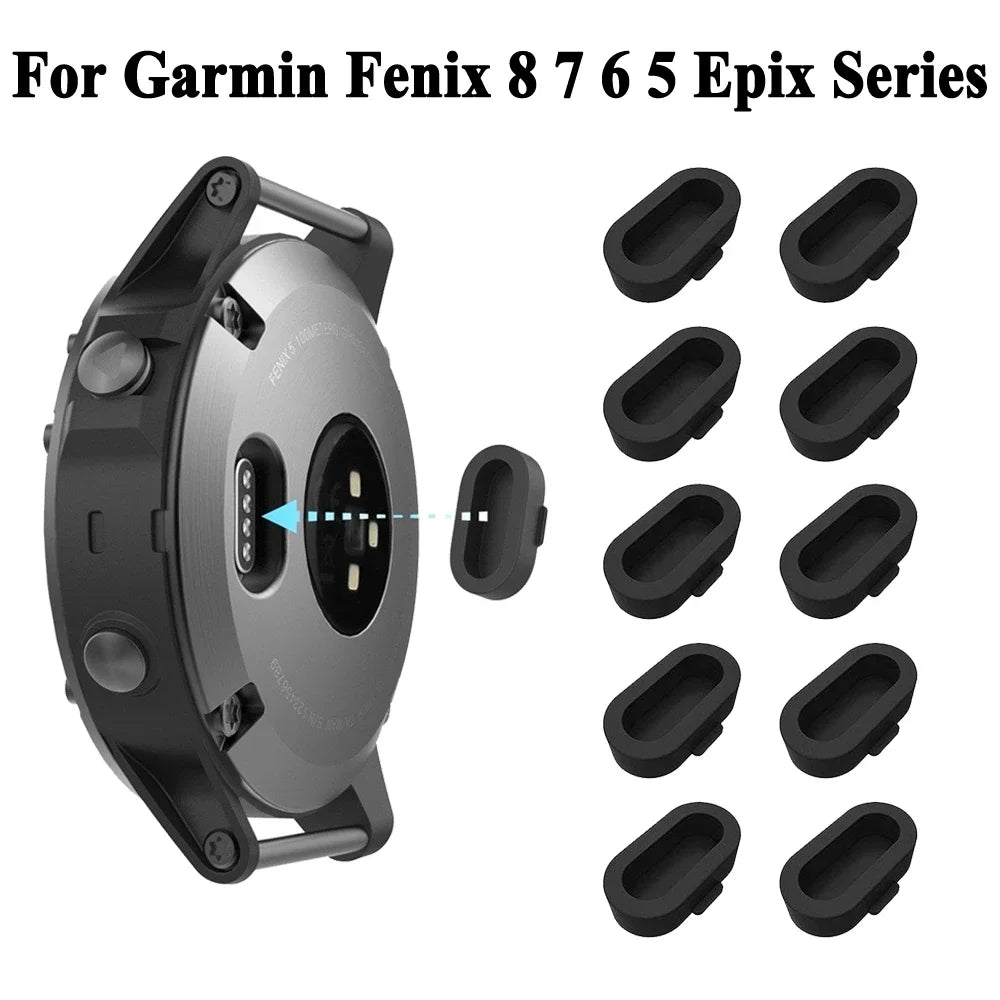 Silicone Dustproof Plug Charging Port Protector Cap For Garmin Fenix 7 7S 7X 6 6X 5 5S 5X Forerunner 965 955 265 255 245 Peaceful Pleasures Health and Wellness