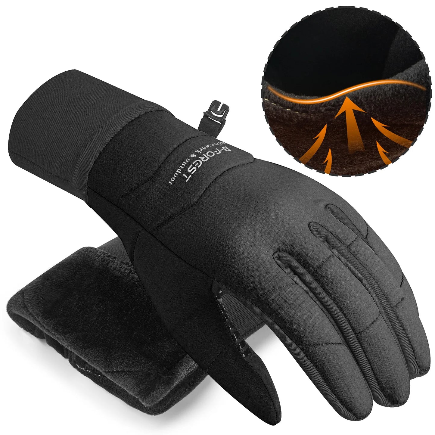 1pair Fall Winter Thermal Gloves for Men & Women - Non-Slip Grip, Cold Weather Outdoor Sports Gloves for Biking, Running, Skiing Peaceful Pleasures Health and Wellness