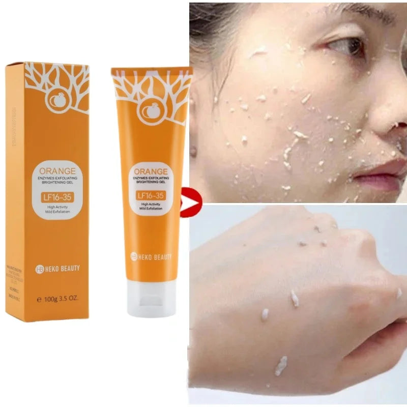 Orange Exfoliating Gel With Vitamin C Gentle Deep Cleaning Longlasting Moisturizing Smooth Skin Unisex Exfoliating Gel 1/2/3pcs Peaceful Pleasures Health and Wellness