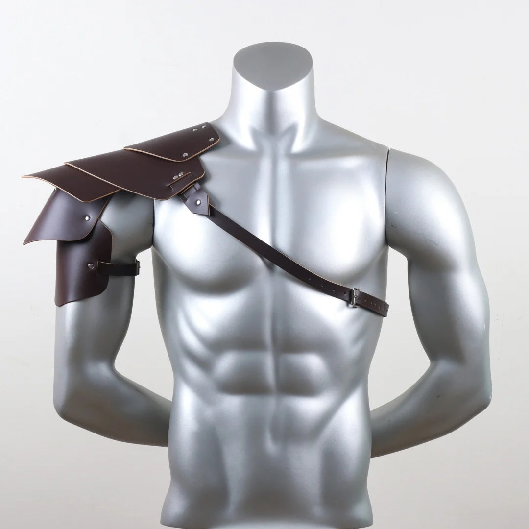 Medieval Armor PU Leather Harness Man Gothic Shoulder Belt Armour