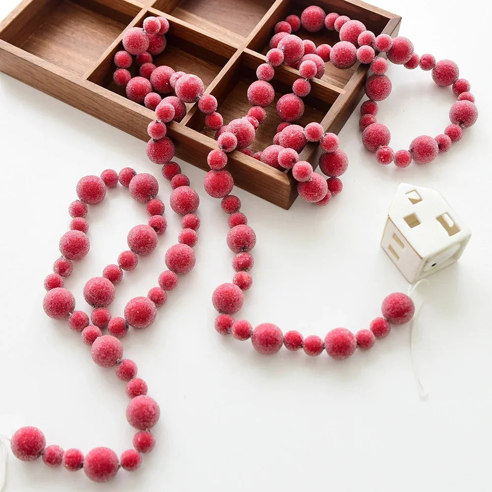 2.75m Christmas Red Berry Garland – Lifelike Festive Decor