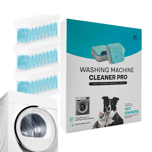 24pcs washing machine cleaning tablets, Washer Cleaning Tablets, Laundry Machine Cleaner Tablets, stain removal and descaling Peaceful Pleasures Health and Wellness